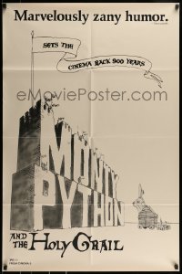 9p575 MONTY PYTHON & THE HOLY GRAIL 1sh 1975 Terry Gilliam, John Cleese, art of Trojan bunny!