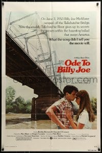 9p619 ODE TO BILLY JOE 1sh 1976 Robby Benson & Glynnis O'Connor, movie based on Bobbie Gentry song!
