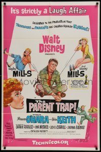 9p649 PARENT TRAP 1sh 1961 Disney, Hayley Mills, Maureen O'Hara, Brian Keith