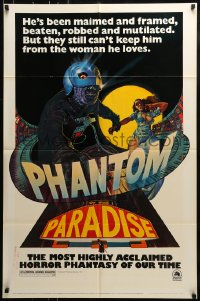 9p665 PHANTOM OF THE PARADISE revised 1sh 1974 Brian De Palma, different artwork by Richard Corben!