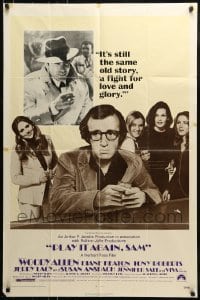 9p678 PLAY IT AGAIN, SAM 1sh 1972 Woody Allen, Diane Keaton, Jerry Lacy as Humphrey Bogart!