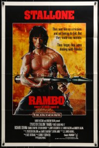 9p711 RAMBO FIRST BLOOD PART II int'l 1sh 1985 no law, no war can stop Sylvester Stallone!