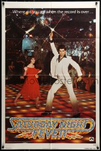 9p766 SATURDAY NIGHT FEVER teaser 1sh 1977 best image of disco John Travolta & Karen Lynn Gorney!