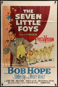 9p784 SEVEN LITTLE FOYS 1sh 1955 Bob Hope performing on stage with his seven kids in wacky outfits!