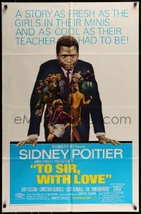 9p913 TO SIR, WITH LOVE 1sh 1967 Sidney Poitier, Geeson, directed by James Clavell!