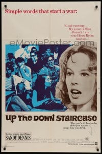 9p938 UP THE DOWN STAIRCASE 1sh 1967 inner-city teacher Sandy Dennis, from Bel Kaufman novel!