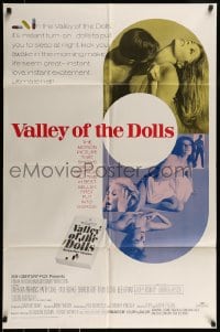 9p940 VALLEY OF THE DOLLS 1sh 1967 sexy Sharon Tate, from Jacqueline Susann's erotic novel!