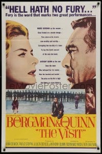 9p947 VISIT 1sh 1964 close-ups of Ingrid Bergman & Anthony Quinn!