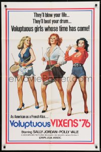 9p948 VOLUPTUOUS VIXENS '76 1sh 1976 they'll beat your drum, artwork of sexy girls!
