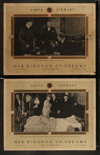 9r913 HER KINGDOM OF DREAMS 2 LCs 1919 Marshall Nelian silent, Anita Stewart, Fred Huntley!