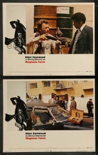 9r935 MAGNUM FORCE 2 LCs 1973 great images of Clint Eastwood as Dirty Harry, Hal Holbrook!