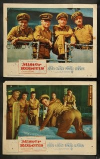 9r942 MISTER ROBERTS 2 LCs 1955 Henry Fonda, James Cagney, William Powell, Jack Lemmon, John Ford!