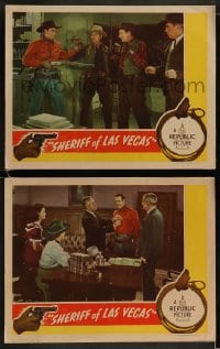 9r969 SHERIFF OF LAS VEGAS 2 LCs 1944 Wild Bill Elliot as Red Ryder, Alice Fleming, Peggy Stewart!