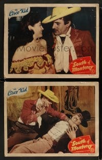 9r975 SOUTH OF MONTEREY 2 LCs 1946 Roland as The Cisco Kid romancing sexy senorita & fighting!