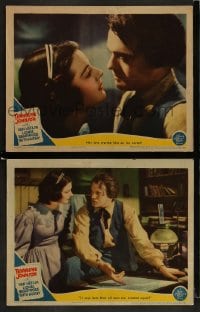 9r982 TENNESSEE JOHNSON 2 LCs 1943 Van Heflin as Andrew Johnson with pretty Ruth Hussey!