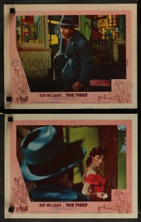 9r983 THIEF 2 LCs 1952 Ray Milland & Rita Gam filmed entirely without a single spoken word!