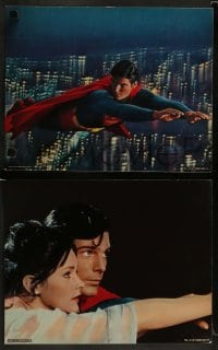 9r403 SUPERMAN 8 color 11x14 stills 1978 Christopher Reeve, Kidder, Brando, York, Hackman, Beatty!