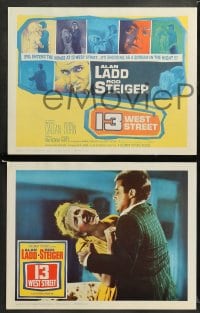 9r021 13 WEST STREET 8 LCs 1962 Alan Ladd, Rod Steiger, as shocking as a scream in the night!