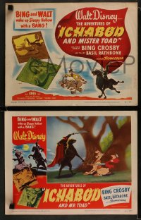 9r030 ADVENTURES OF ICHABOD & MISTER TOAD 8 LCs 1949 BING and WALT wake up Sleepy Hollow with a BANG