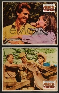 9r035 AFRICA - TEXAS STYLE 8 LCs 1967 Hugh O'Brian, John Mills, great cowboy images!