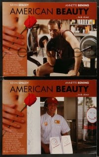 9r041 AMERICAN BEAUTY 8 LCs 1999 Sam Mendes Academy Award winner, Kevin Spacey, Annette Benning!