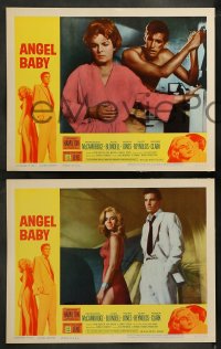9r043 ANGEL BABY 8 LCs 1961 George Hamilton & Burt Reynolds with sexy Salome Jens!