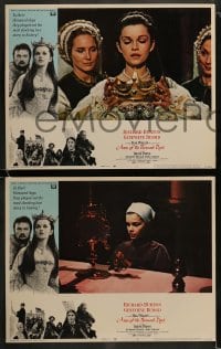 9r046 ANNE OF THE THOUSAND DAYS 8 LCs 1970 cool images of King Richard Burton & Genevieve Bujold!