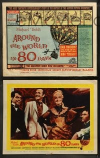 9r050 AROUND THE WORLD IN 80 DAYS 8 LCs 1958 1000 wonders never before seen, cool balloon art on tc