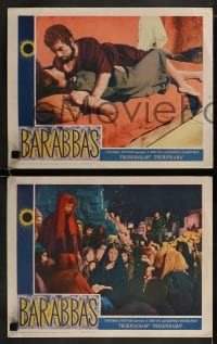 9r485 BARABBAS 7 LCs 1962 Anthony Quinn as the thief who was spared by Jesus' sacrifice!