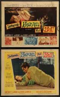 9r059 BETWEEN HEAVEN & HELL 8 LCs 1956 Robert Wagner, Terry Moore, Broderick Crawford, Buddy Ebsen!