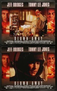9r068 BLOWN AWAY 8 LCs 1994 cool intense image of Jeff Bridges & Tommy Lee Jones!