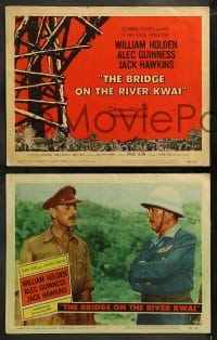 9r079 BRIDGE ON THE RIVER KWAI 8 LCs 1958 William Holden, Alec Guinness, David Lean WWII classic!