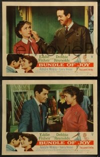 9r084 BUNDLE OF JOY 8 LCs 1957 Debbie Reynolds, Eddie Fisher, Adolphe Menjou, Tommy Noonan!