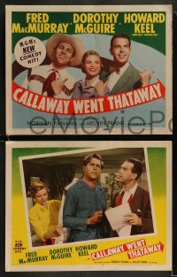 9r087 CALLAWAY WENT THATAWAY 8 LCs 1951 Fred MacMurray, Dorothy McGuire & Howard Keel!