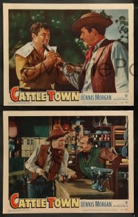 9r614 CATTLE TOWN 5 LCs 1952 Dennis Morgan, Philip Carey, Rita Moreno, western!