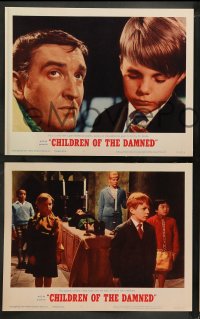 9r095 CHILDREN OF THE DAMNED 8 LCs 1964 beware the creepy kid's eyes that paralyze!