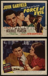 9r143 FORCE OF EVIL 8 LCs 1948 John Garfield tells Pearson not to say no when she means yes!