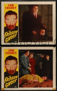 9r801 FROZEN GHOST 3 LCs R1954 Lon Chaney Jr, Evelyn Ankers, screen's newest Inner Sanctum Mystery