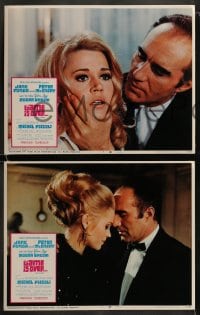 9r153 GAME IS OVER 8 LCs 1967 Roger Vadim's La Curee, Jane Fonda, Peter McEnery, cool design!