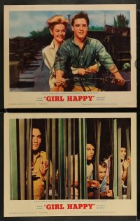 9r156 GIRL HAPPY 8 LCs 1965 great images of Elvis Presley, Shelley Fabares, rock & roll!