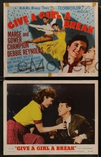 9r159 GIVE A GIRL A BREAK 8 LCs 1953 Marge & Gower Champion dancing, Debbie Reynolds!