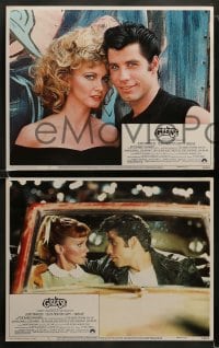 9r167 GREASE 8 LCs 1978 John Travolta & Olivia Newton-John in a most classic musical!