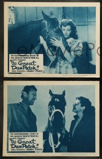 9r697 GREAT DAN PATCH 4 LCs R1960 Dennis O'Keefe, Gail Russell, Ruth Warrick, horse racing!