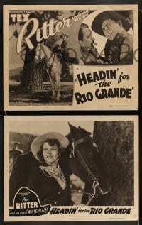 9r185 HEADIN' FOR THE RIO GRANDE 8 LCs R1940s Tex Ritter, the fighting, riding, singing sensation!