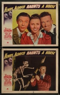 9r189 HENRY ALDRICH HAUNTS A HOUSE 8 LCs 1943 Jimmy Lydon, wacky horror comedy!