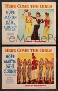 9r567 HERE COME THE GIRLS 6 LCs 1953 Bob Hope & many beautiful sexy showgirls!