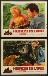9r625 HERO'S ISLAND 5 LCs 1962 James Mason, Neville Brand, Kate Manx & Rip Torn!
