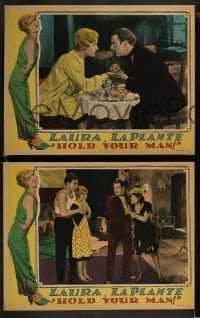 9r811 HOLD YOUR MAN 3 LCs 1929 Laura La Plante goes to Paris to paint, & her husband follows, rare!