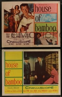 9r199 HOUSE OF BAMBOO 8 LCs 1955 Sam Fuller, Robert Ryan, Robert Stack, Sessue Hayakawa!