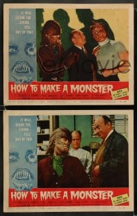 9r202 HOW TO MAKE A MONSTER 8 LCs 1958 teen Frankenstein Gary Conway, Gary Clarke as teen Werewolf!
